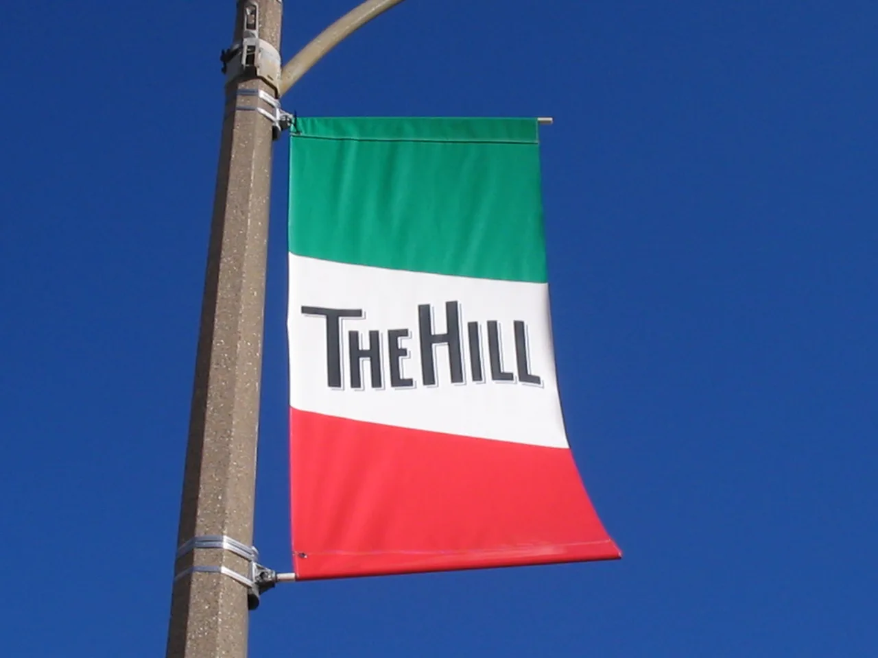 The Hill neighborhood banner in St. Louis
