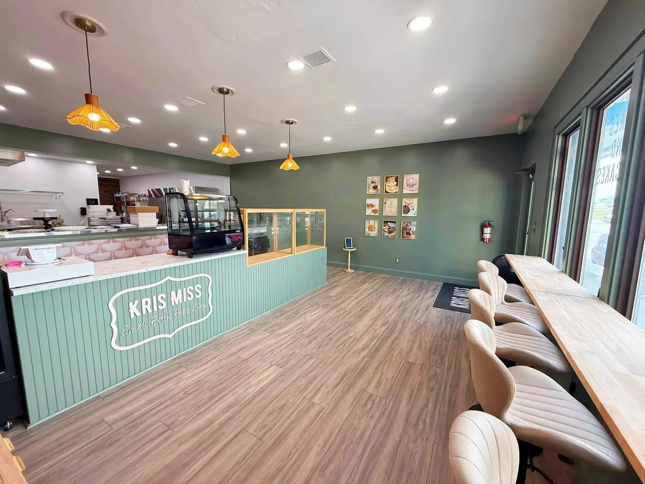 Interior of Kris Miss Small Batch Bake Shop on Veterans Memorial Parkway